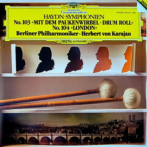 Joseph Haydn, Berliner Philharmoniker, Herbert von Karajan – Symphonien No. 103 »Mit Dem Paukenwirbel • Drum Roll« · No. 104 »London« (LP, Vinyl Record Album)