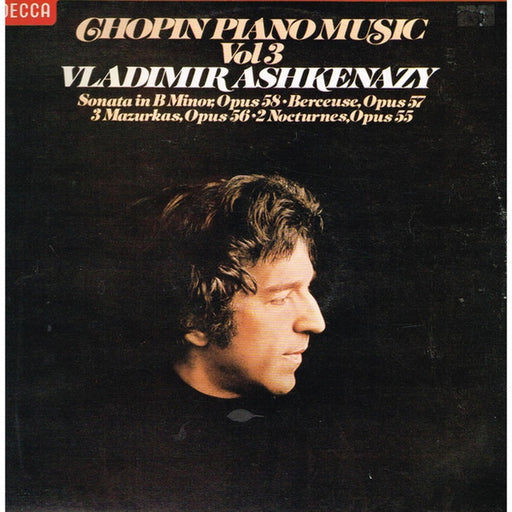 Frédéric Chopin, Vladimir Ashkenazy – Chopin Piano Music Vol 3 (LP, Vinyl Record Album)