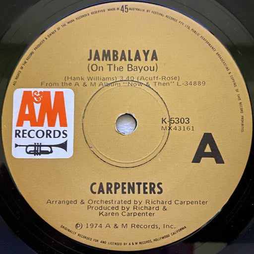Carpenters – Jambalaya (On The Bayou) (LP, Vinyl Record Album)