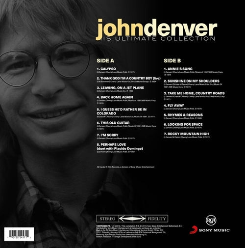 John Denver – His Ultimate Collection LP vinyl record, image 2 of 2