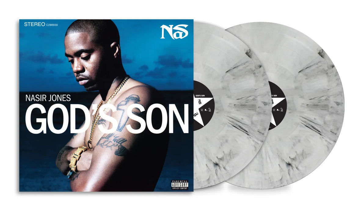 NAS, Nasir Jones – God's Son (2xLP, White, Black Marble) - Image 2