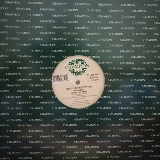 Shawn Christopher – So Wrong (LP, Vinyl Record Album)