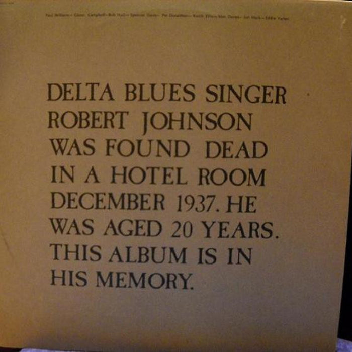 In Memory Of Robert Johnson R.I.P. – Paul Williams (10) (LP, Vinyl Record Album)
