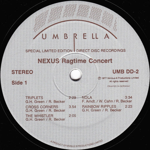 Ragtime Concert – Nexus (LP, Vinyl Record Album)