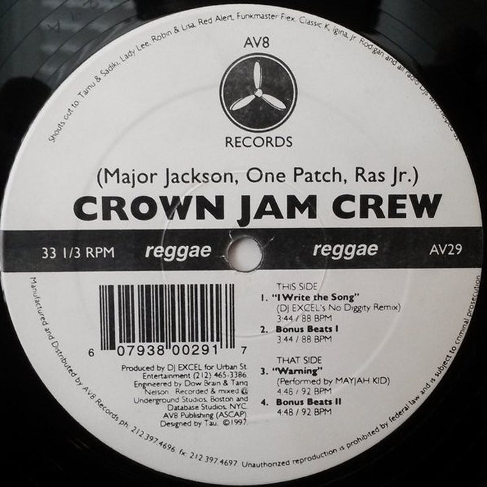 Crown Jam Crew – I Write The Song (LP, Vinyl Record Album)