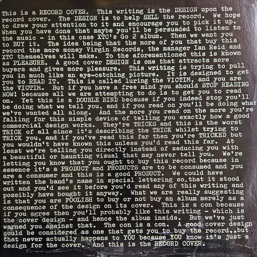 XTC – Go 2 (LP, Vinyl Record Album)