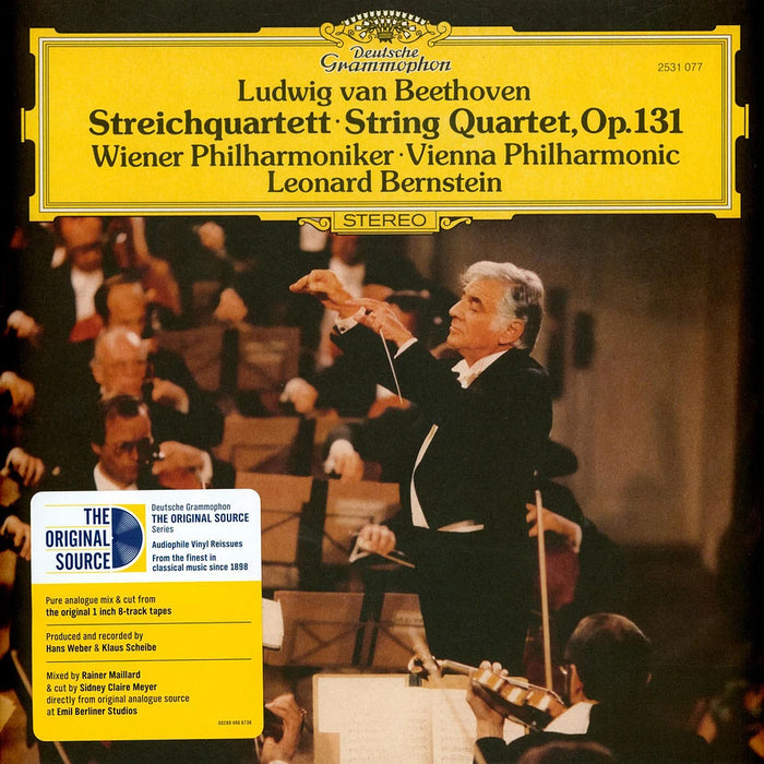 Ludwig van Beethoven, Wiener Philharmoniker, Leonard Bernstein – Streichquartett = String Quartet, Op. 131 (Original Source Series) LP vinyl record, image 1 of 4