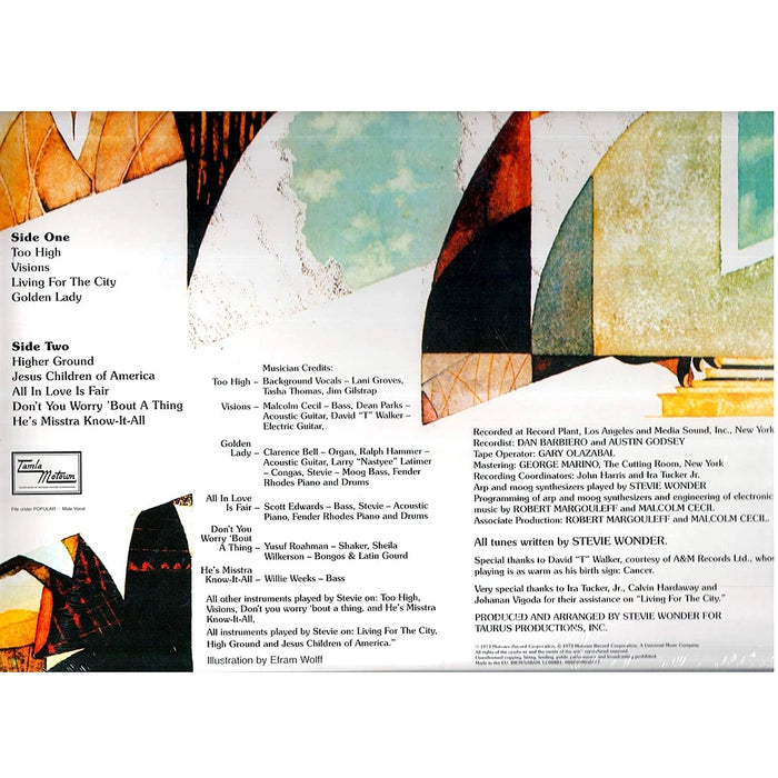 Innervisions – Stevie Wonder LP vinyl record, image 3 of 3