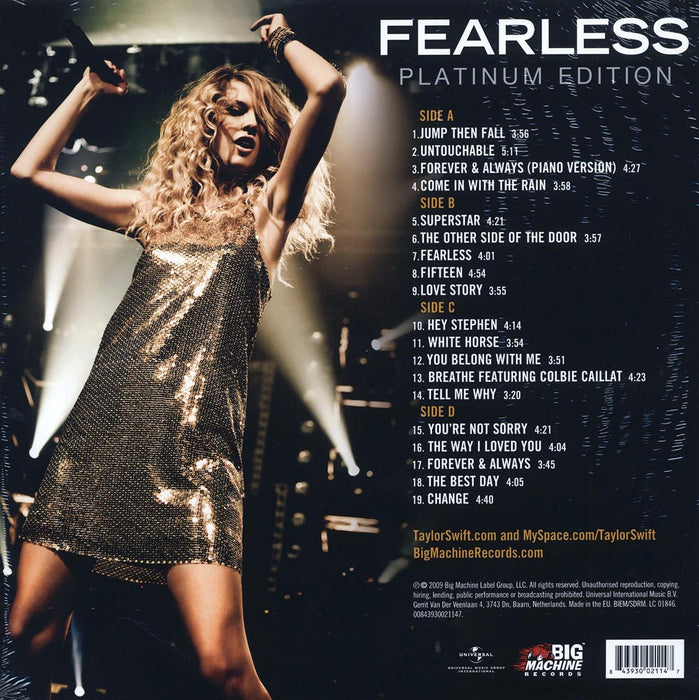 Taylor Swift – Fearless (Platinum Edition) (2xLP) LP vinyl record, image 2 of 3