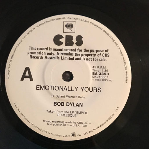 Bob Dylan – Emotionally Yours (LP, Vinyl Record Album)