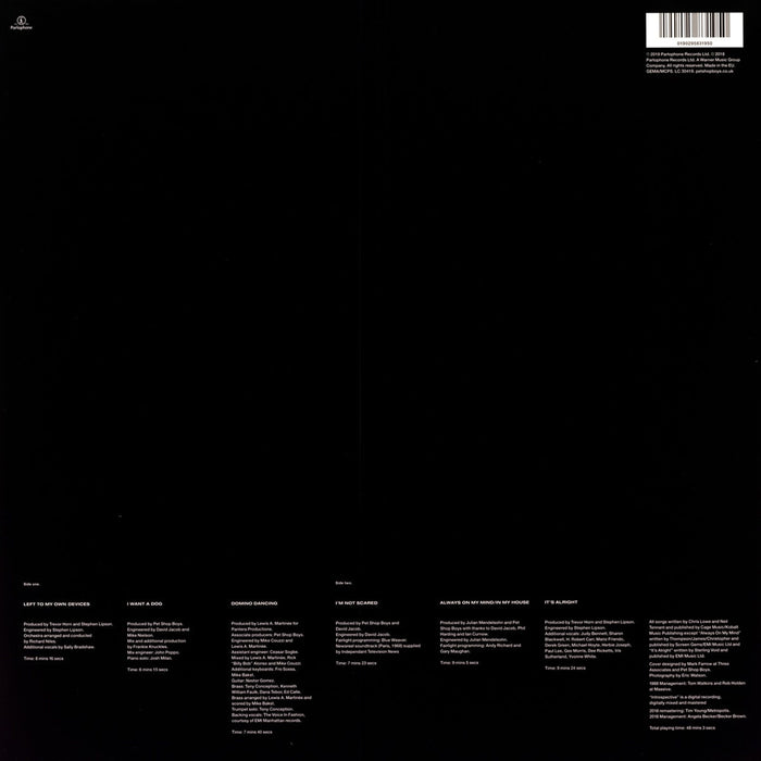 Introspective – Pet Shop Boys LP vinyl record, image 2 of 2