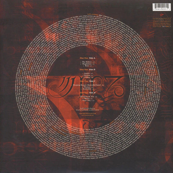A Perfect Circle – Mer De Noms (2xLP) LP vinyl record, image 2 of 2