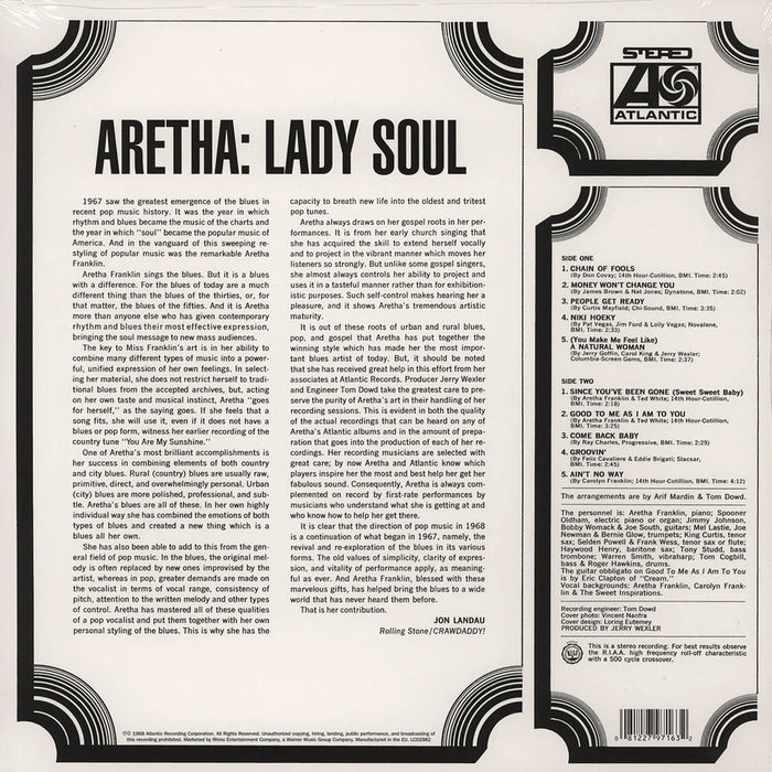 Lady Soul – Aretha Franklin LP vinyl record, image 2 of 2