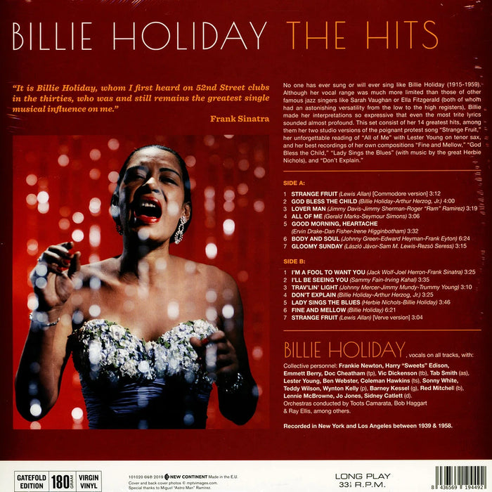 Billie Holiday – The Hits LP vinyl record, image 2 of 2