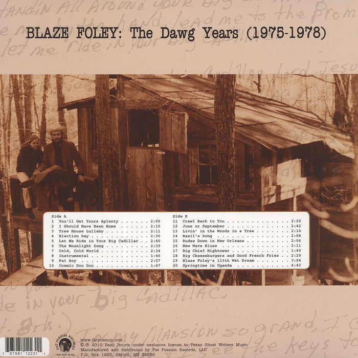 Blaze Foley – The Dawg Years LP vinyl record, image 2 of 2