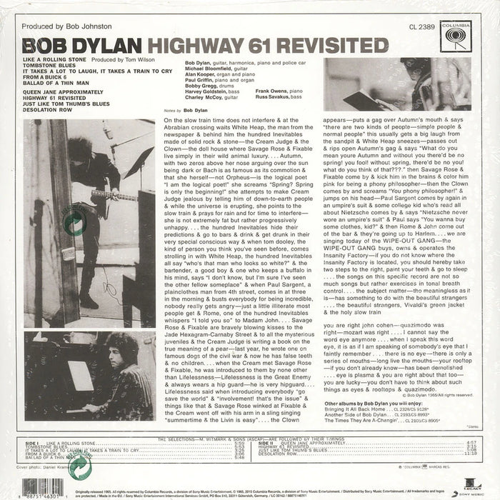 Bob Dylan – Highway 61 Revisited LP vinyl record, image 3 of 3