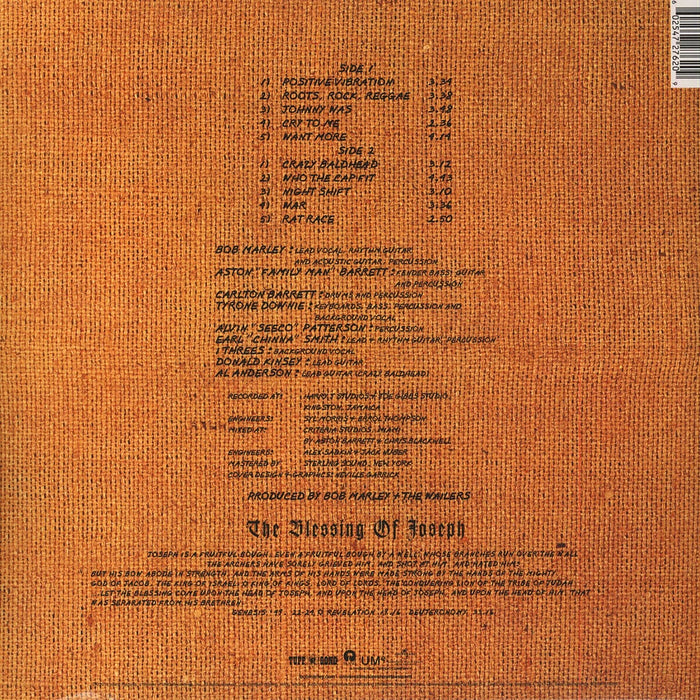 Bob Marley & The Wailers – Rastaman Vibration LP vinyl record, image 2 of 2