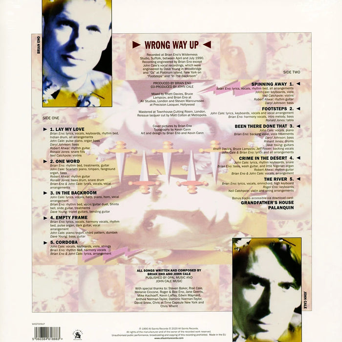 Brian Eno, John Cale – Wrong Way Up LP vinyl record, image 2 of 2