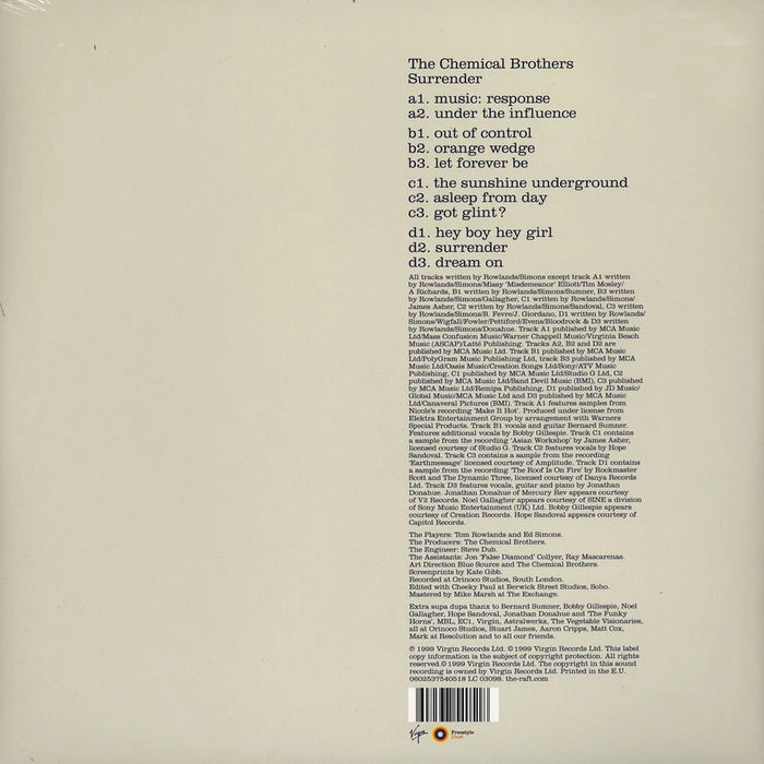 The Chemical Brothers – Surrender (2xLP) LP vinyl record, image 3 of 3