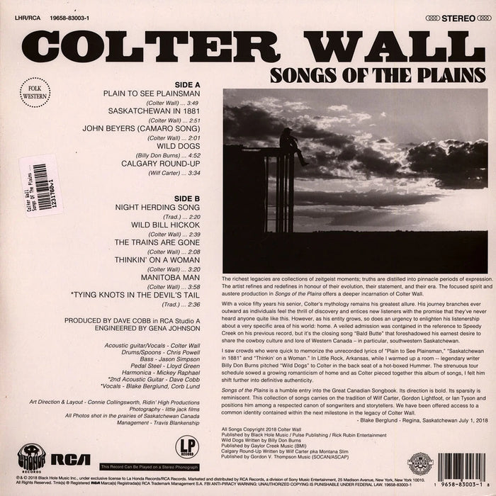 Colter Wall – Songs Of The Plains (Red Vinyl) LP vinyl record, image 2 of 3