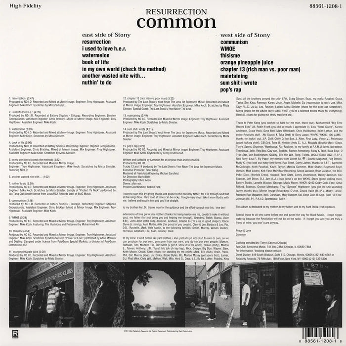 Common – Resurrection LP vinyl record, image 2 of 2