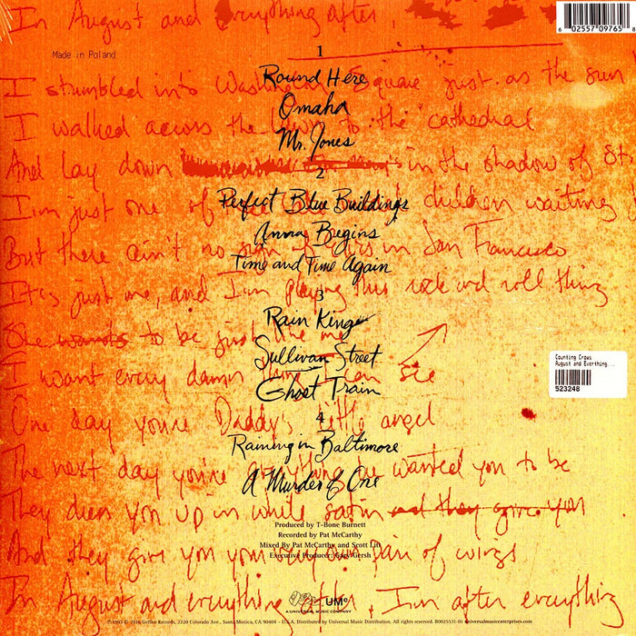 Counting Crows – August And Everything After (2xLP) LP vinyl record, image 2 of 2
