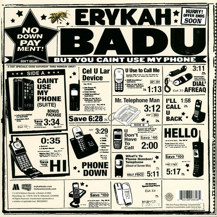 Erykah Badu – But You Caint Use My Phone LP vinyl record, image 2 of 2