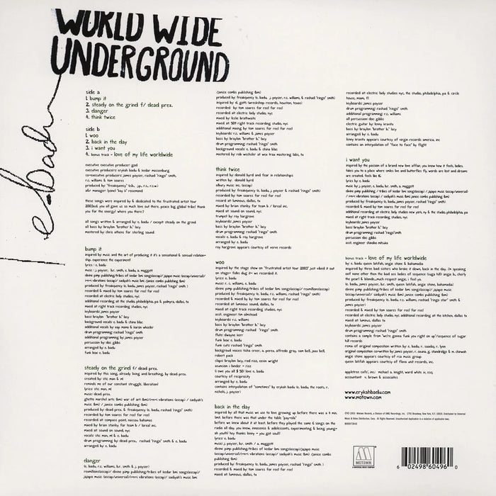 Erykah Badu – Worldwide Underground LP vinyl record, image 2 of 2
