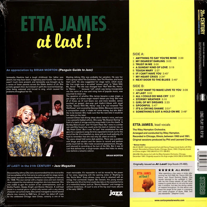 Etta James – At Last! (Limited Edition, Coloured Vinyl) LP vinyl record, image 2 of 2