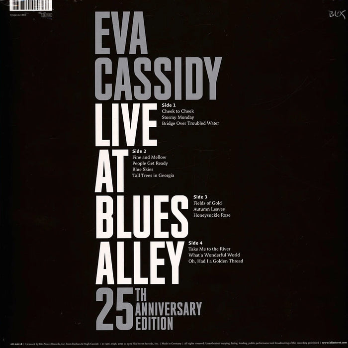 Eva Cassidy – Live At Blues Alley (2xLP, 25th Anniversary Edition, 180g, 45 RPM) LP vinyl record, image 2 of 3