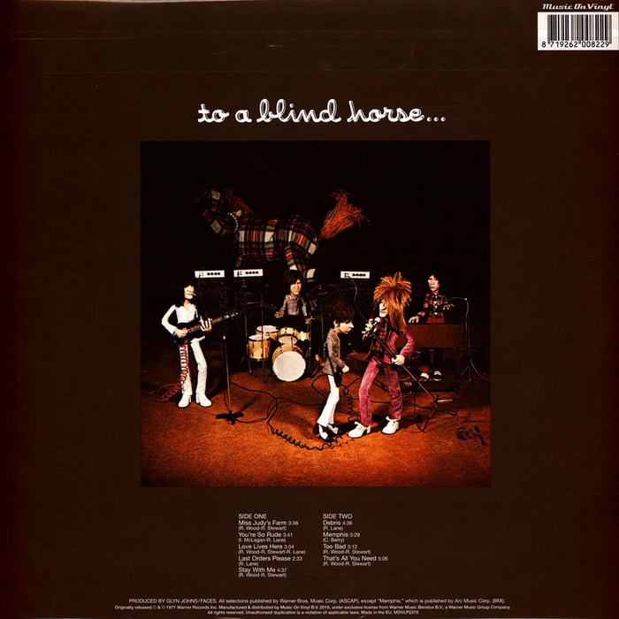 Faces – A Nod Is As Good As A Wink... To A Blind Horse LP vinyl record, image 2 of 3