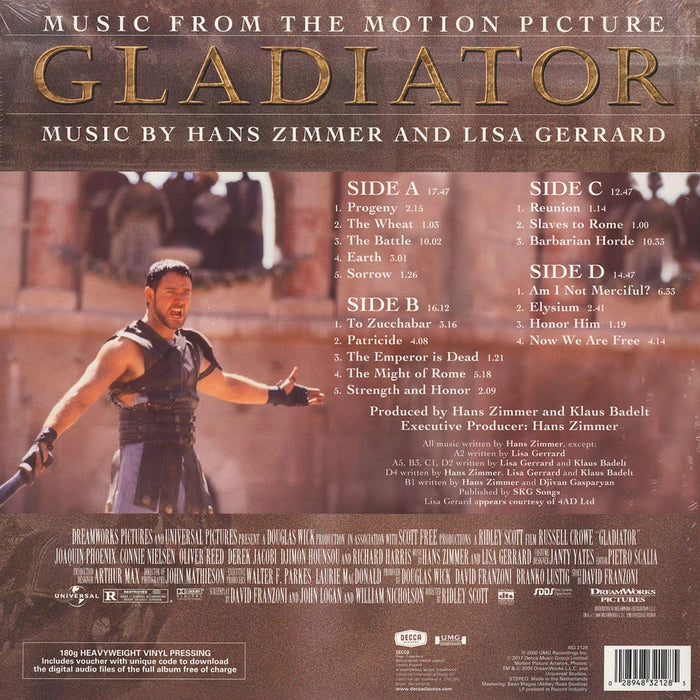 Hans Zimmer, Lisa Gerrard – Gladiator (Music From The Motion Picture) (2xLP) LP vinyl record, image 2 of 3
