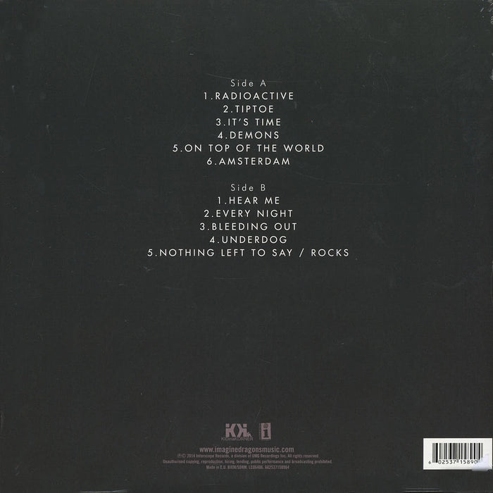 Imagine Dragons – Night Visions LP vinyl record, image 2 of 3