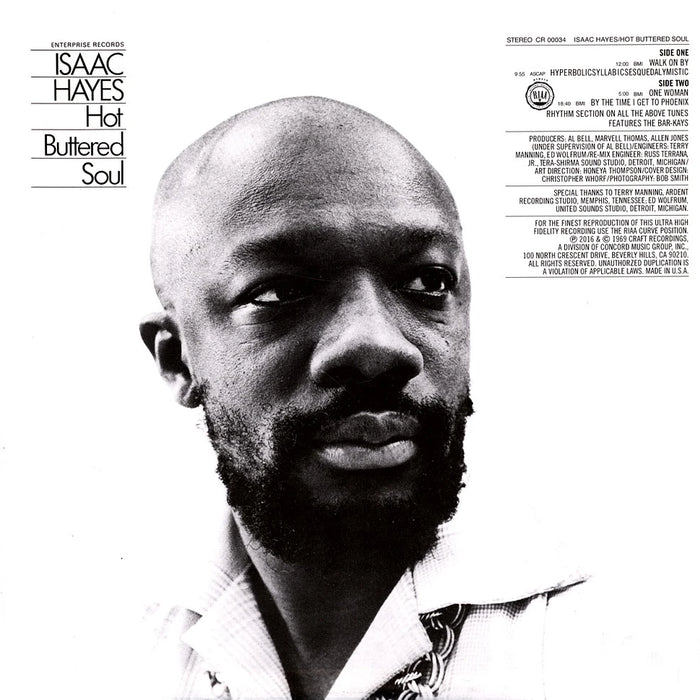 Isaac Hayes – Hot Buttered Soul (Craft) LP vinyl record, image 2 of 2