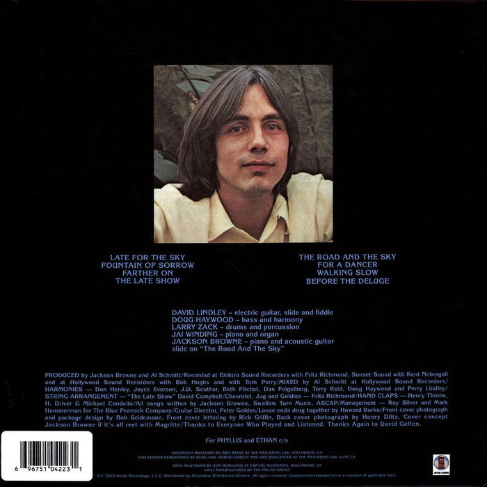 Jackson Browne – Late For The Sky LP vinyl record, image 2 of 3