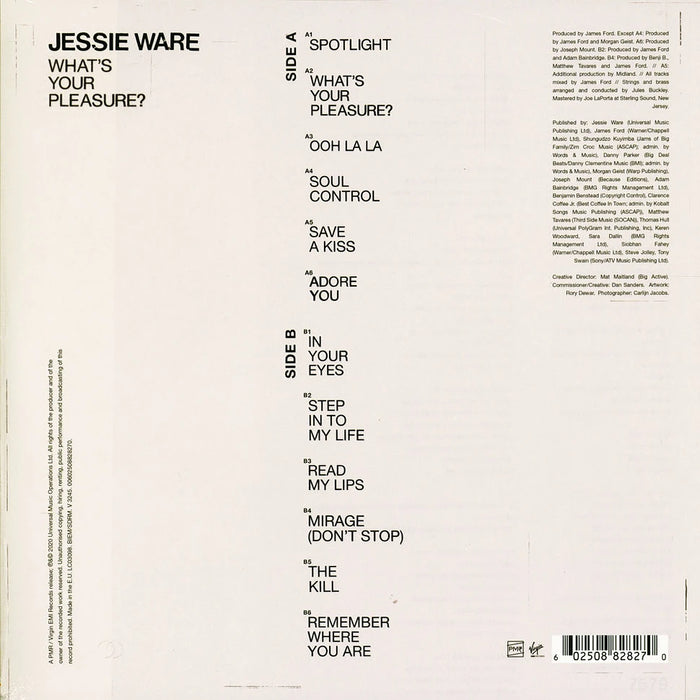 Jessie Ware – What's Your Pleasure? LP vinyl record, image 2 of 2