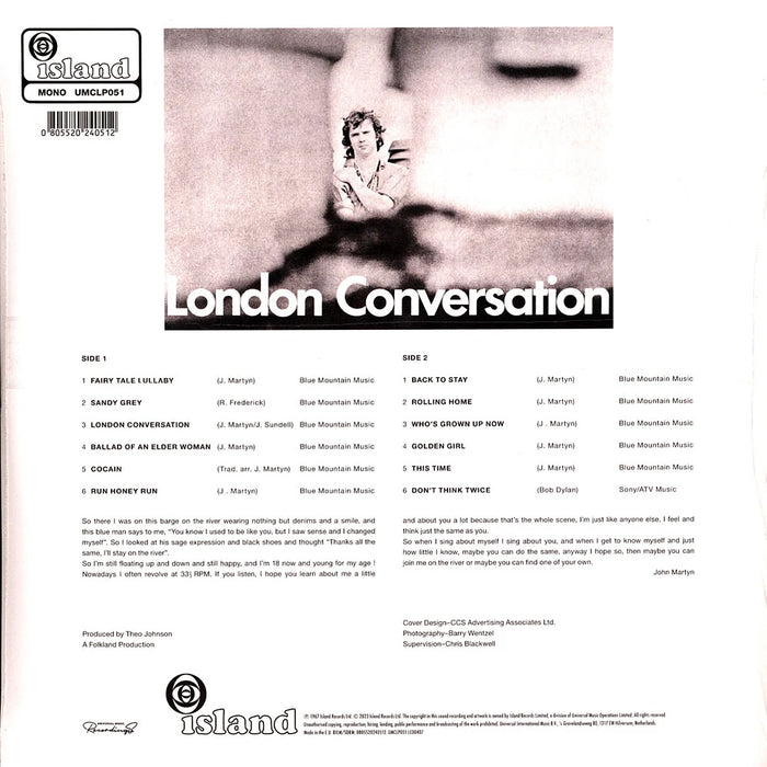 John Martyn – London Conversation (Mono) LP vinyl record, image 2 of 2