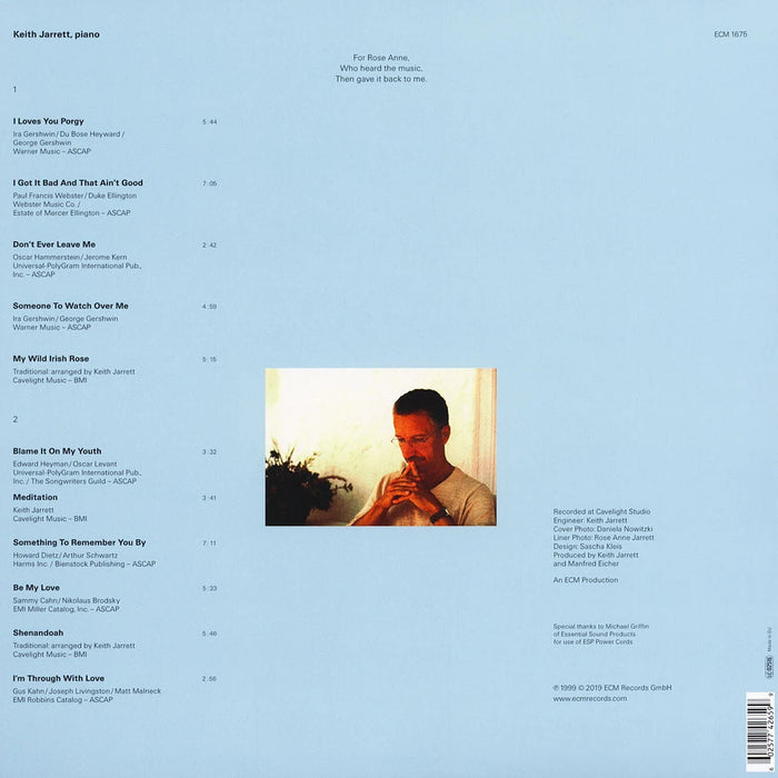 Keith Jarrett – The Melody At Night, With You (ECM) LP vinyl record, image 2 of 2