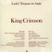 King Crimson – Larks' Tongues In Aspic LP vinyl record, image 2 of 3