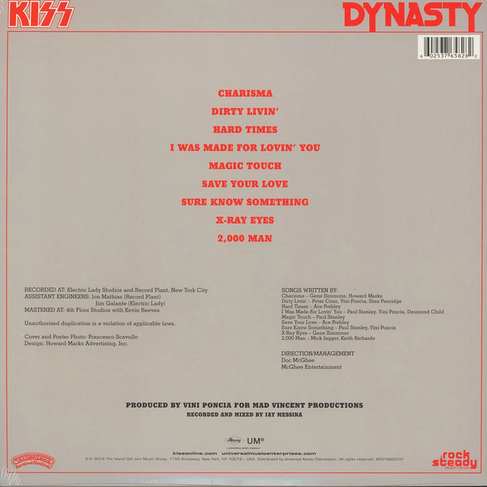 Kiss – Dynasty LP vinyl record, image 2 of 2