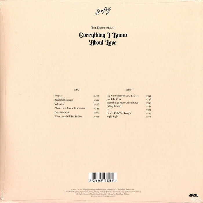 Laufey – Everything I Know About Love LP vinyl record, image 2 of 3