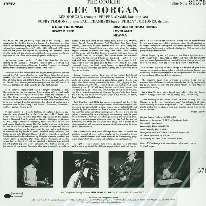 Lee Morgan – The Cooker (Blue Note Tone Poet) LP vinyl record, image 2 of 3