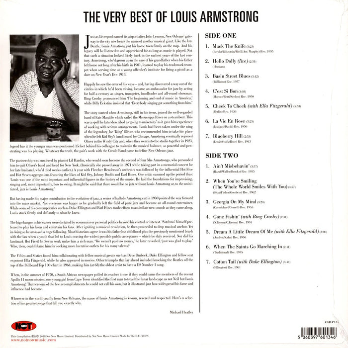 Louis Armstrong – The Very Best of Louis Armstrong LP vinyl record, image 2 of 3