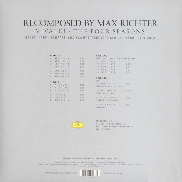 Recomposed By Max Richter: Vivaldi - The Four Seasons (2xLP) LP vinyl record, image 2 of 3