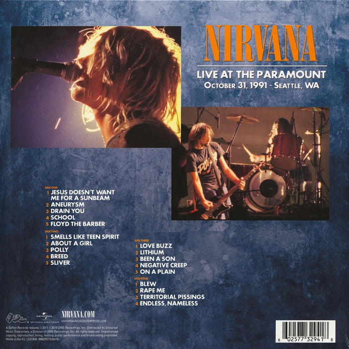 Nirvana – Live At The Paramount (2xLP) LP vinyl record, image 2 of 3