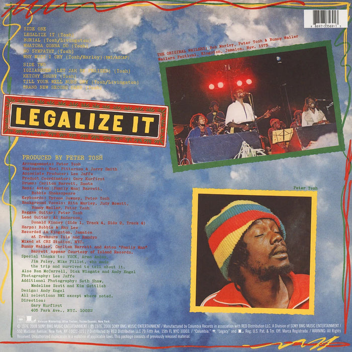 Peter Tosh – Legalize It LP vinyl record, image 2 of 2