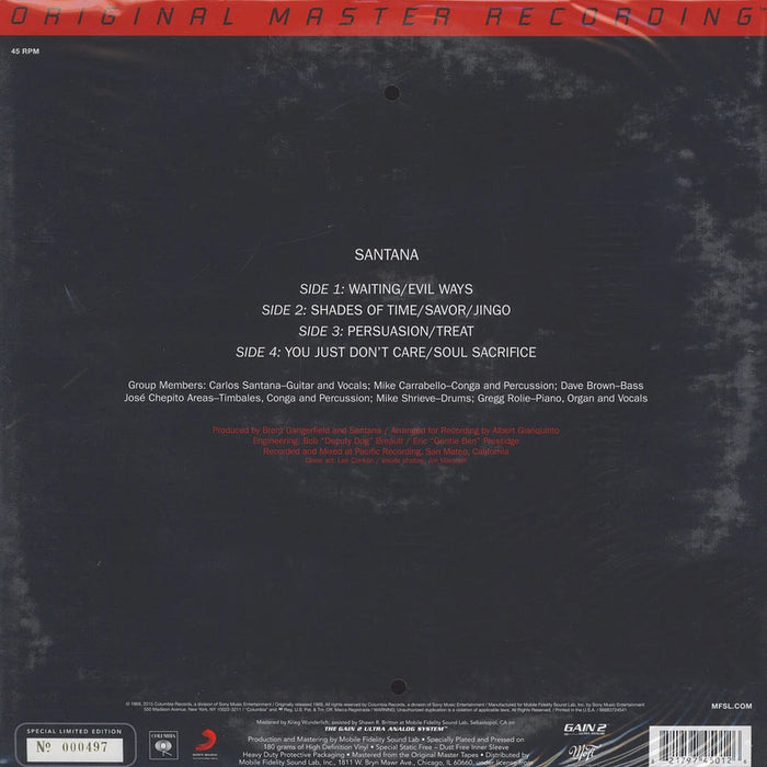 Santana – Santana (2xLP, 45rpm, MoFi) LP vinyl record, image 2 of 2