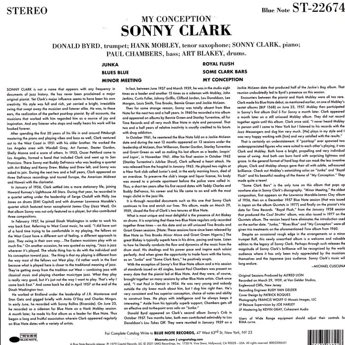 Sonny Clark – My Conception (Blue Note Tone Poet) LP vinyl record, image 2 of 3