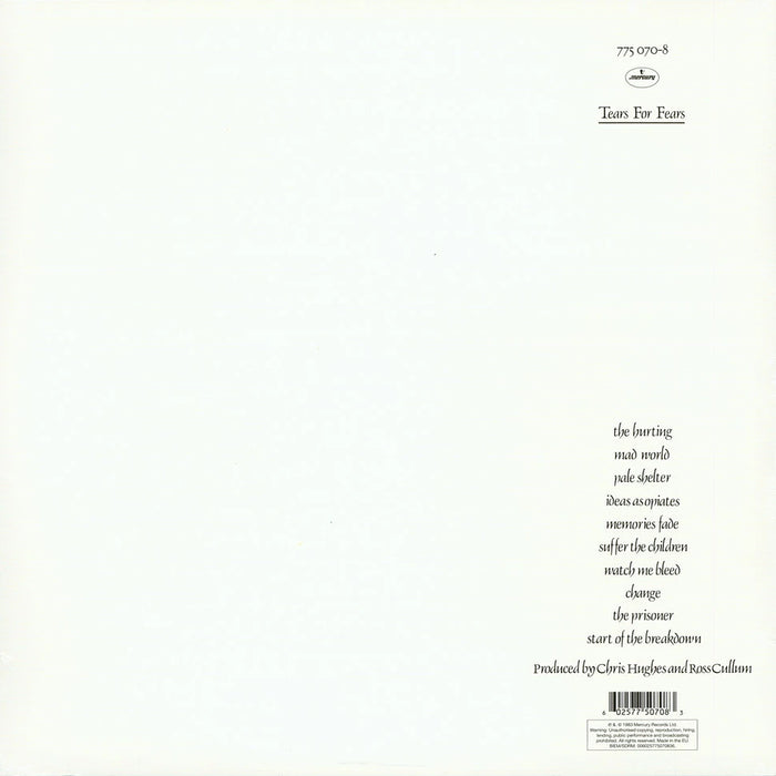 Tears For Fears – The Hurting LP vinyl record, image 2 of 3