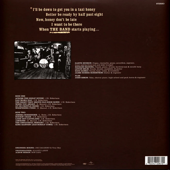 The Band – The Band LP vinyl record, image 2 of 3
